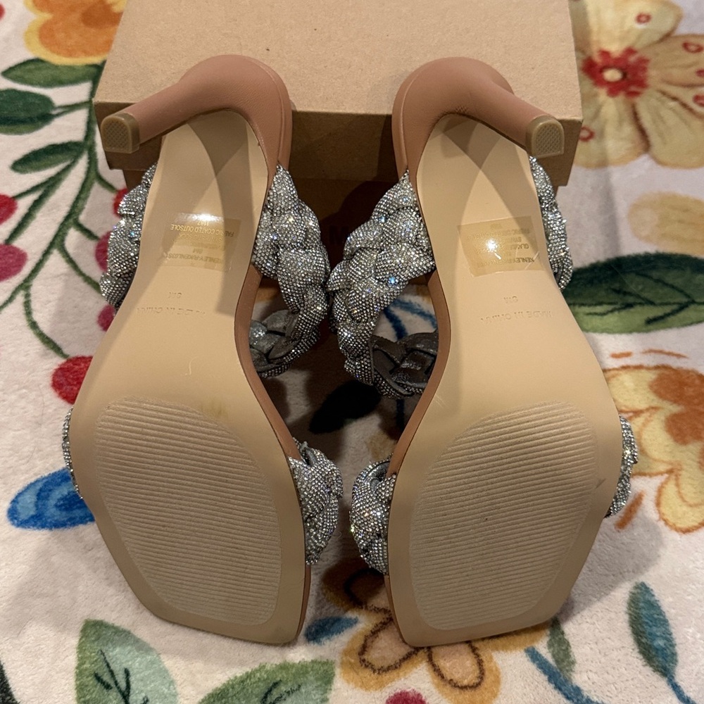 ✨Steve Madden Silver Braided Heels✨ - Picture 4 of 4